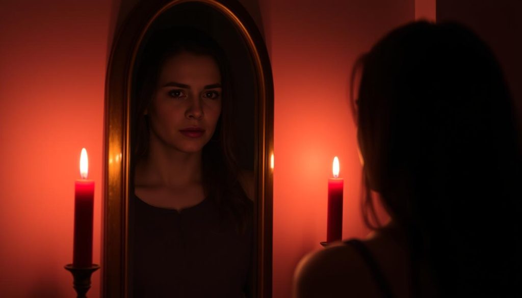 Affirmation-based love spell that works fast - mirror ritual with candles Affirmation-based love spell that works fast - mirror ritual with candles
