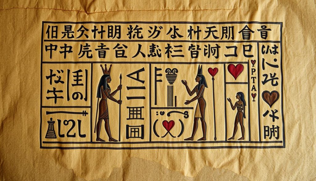 Ancient Egyptian love spell papyrus showing hieroglyphics related to powerful love spells