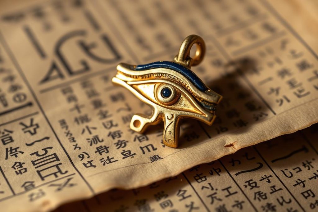 Egyptian Eye of Horus protection amulet used in ancient protection spells